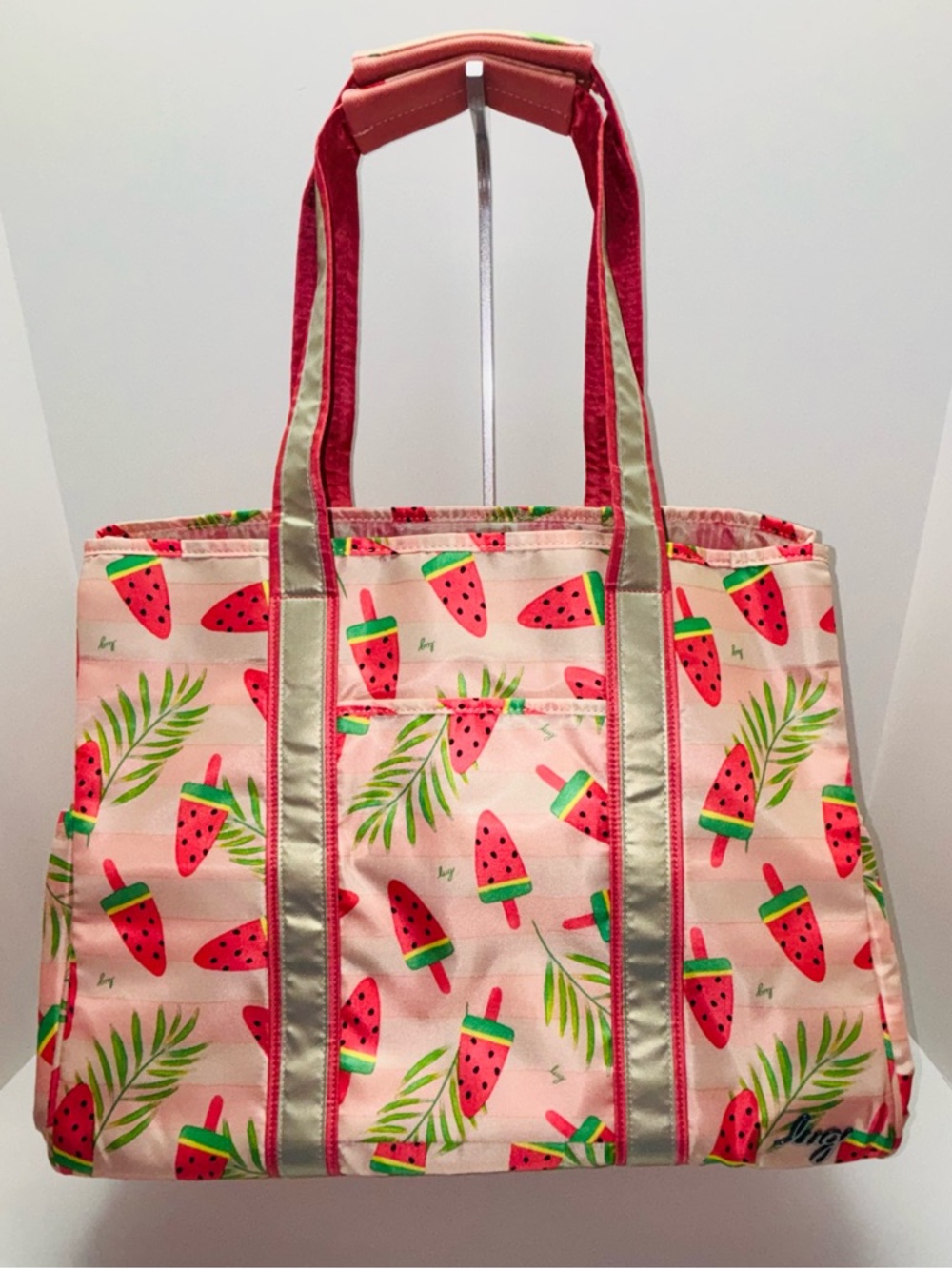 NWOT Lug ROVER in POPSICLE PINK Watermelon Popsicle Print X-Large Tote Bag